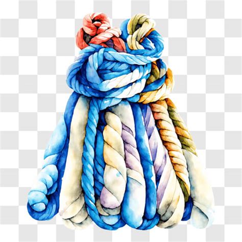 Download Vibrant Rope Painting In Watercolor Png Online Creative Fabrica