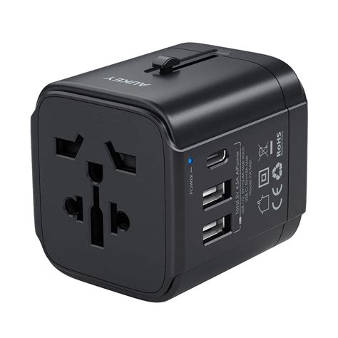 Adapter Charger อะแดปเตอร์ Aukey Travel Adapter Wall Charger With Usb C And Usb A Ports Pa