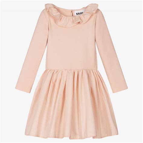 Molo - Girls Pink Organic Cotton Dress | Childrensalon