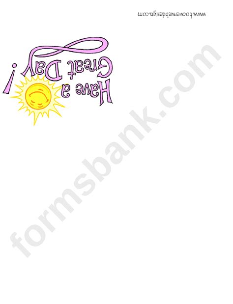 Have A Great Day Greeting Card Printable Pdf Download
