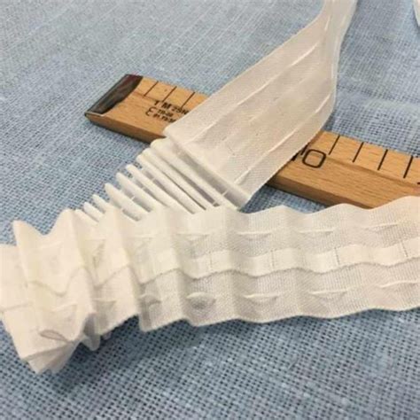 Шторная лента хб , 4 см , равномерная сборка, лента для штор с крючками ...