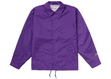 Supreme Champion Coaches Jacket Purple Mens Ss24 Us