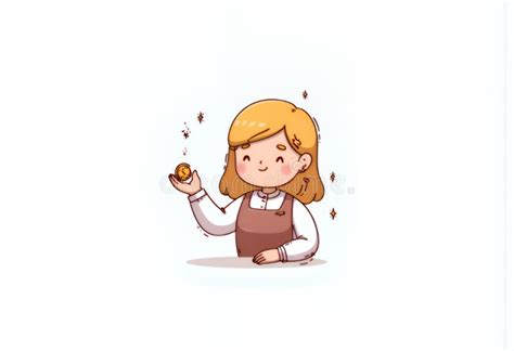 Cheerful Blonde Chibi Character Illustration Korean Style Pixel Art With Soft Lighting And
