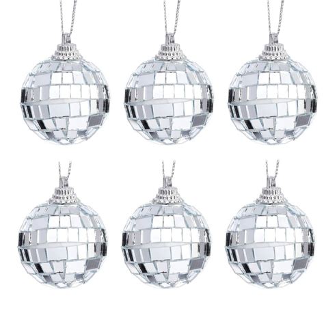 Mini Mirror Ball Baubles Set Of Six By Hello Lovely