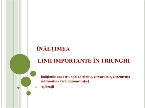 Academiaabc Înălțimea Linii Importante în Triunghi