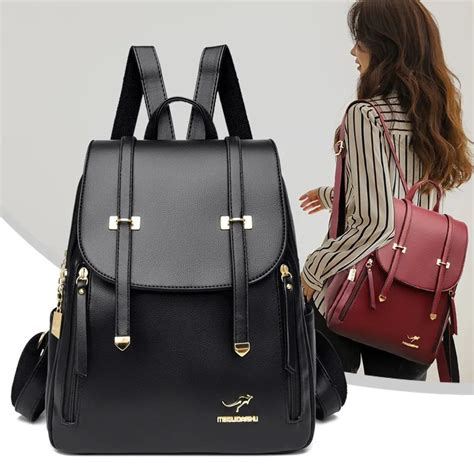 Jual TAS RANSEL WANITA KULIT PU LEATHER BACKPACK NEW ARRIVAL 2023