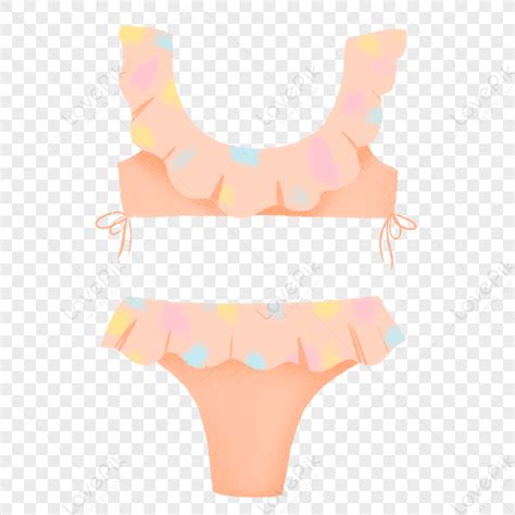 Summer Bikini Cute Light Cute Pink Orange Transparent Free PNG And