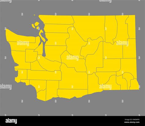 Map of Washington Stock Photo - Alamy