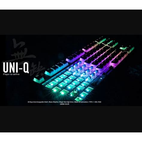 STPLAYER UNI Q Pro PURPLE COLOR TKL KEYS GATERON SWITCH RGB HOT SWAP KEYBOARD