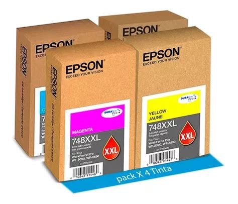 Pack X Epson T Xxl Tinta Para Wf Wf C Y M Bk Cuotas