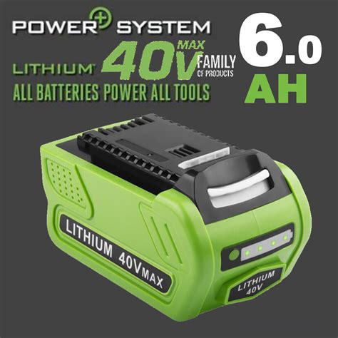 New 60ah 40v G Max Lithium Battery For Greenworks 29472 29462 29462 29252 20262 841821013547 Ebay