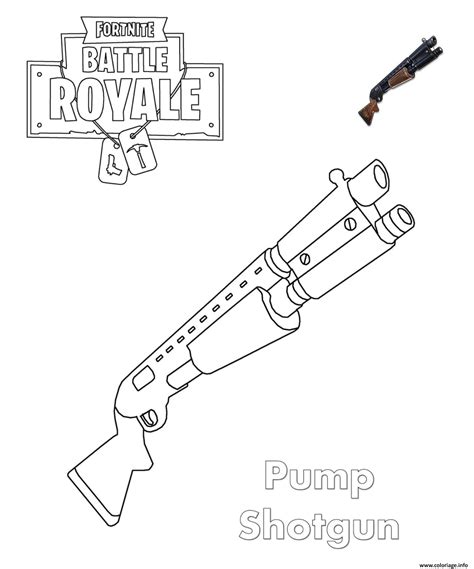 Coloriage Shotgun Fortnite JeColorie