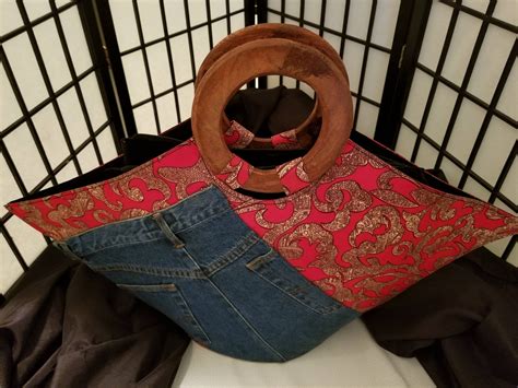 African Wood Handle Purse