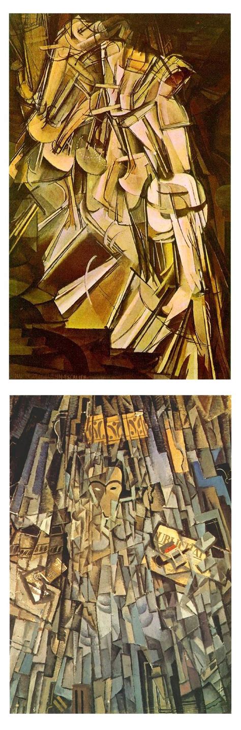 Top Nude Descending The Stairs Marcel Duchamp Bottom Cubist Self Portrait Salvador