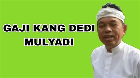 Gaji Kang Dedi Mulyadi Terbaru Di Youtube Youtube