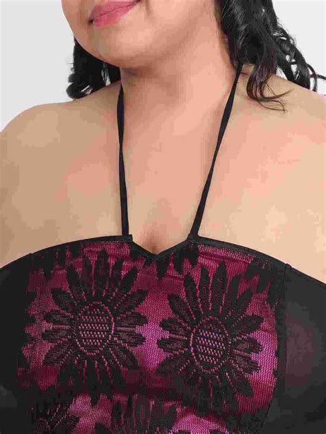 Plus Size Sexy Pink Bridal Babydoll Bikini Dress For Honeymoon Bb C