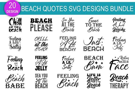 Beach Quotes T-shirt Bundle, Graphic by Kuddus Studio · Creative Fabrica