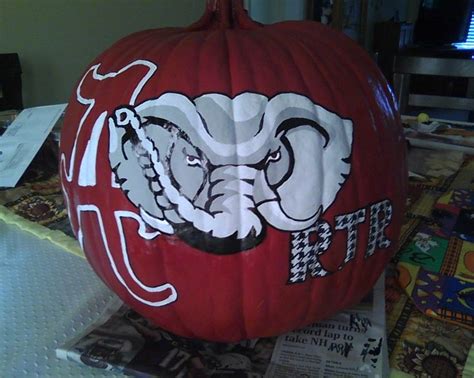 Alabama Crimson Tide Elephant Pumpkin Decor