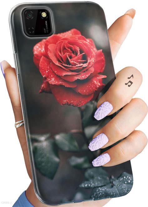 Hello Case Etui Do Huawei Y5P Róża Z Różą Rose Obudowa Pokrowiec Etui