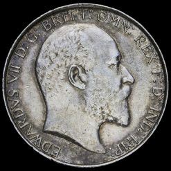 Edward Vii Silver Florin Fine Af