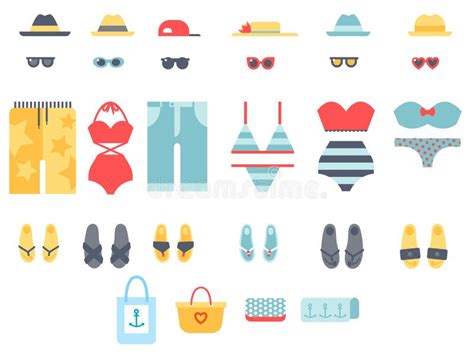 La Moda Del Pa O Del Bikini De La Ropa De Playa Mira El Illustraton Del Vector De La Ropa De La