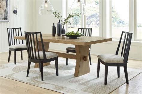 Signature Design By Ashley® Galliden 5 Piece Light Brown Dining Table Set Miskelly Furniture