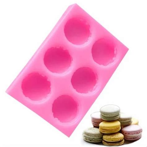 Vedini 6 Cavity 3d Macaroon Silicone Mold For Fondant Macaron
