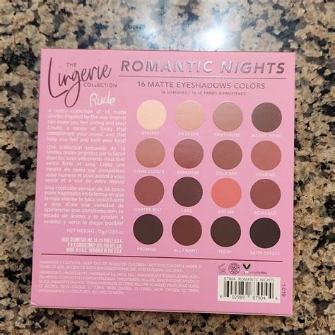 RUDE Makeup Rude Cosmetics The Lingerie Collection Romantic Nights
