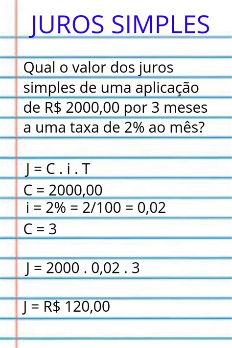 Neste Pin Resolvemos Um Problema De Juros Simples Passo A Passo Para