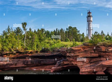 Apostle Islands Devils Island Lighthouse Stock Photo Alamy