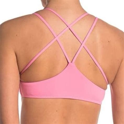 The Bikini Lab Strappy Pink Bikini Top Swimsuit Depop