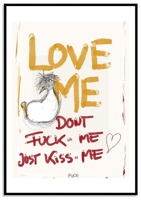 Retro Love Me Dont Fuck Me RETRO DOK Plakater