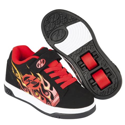 Heelys X2 Dual Up Print Black Flame Boys Two Wheel Heelys | eBay