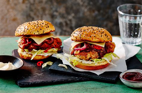 Buttermilk Chicken Burger Recipe Burger Recipes Tesco Real Food