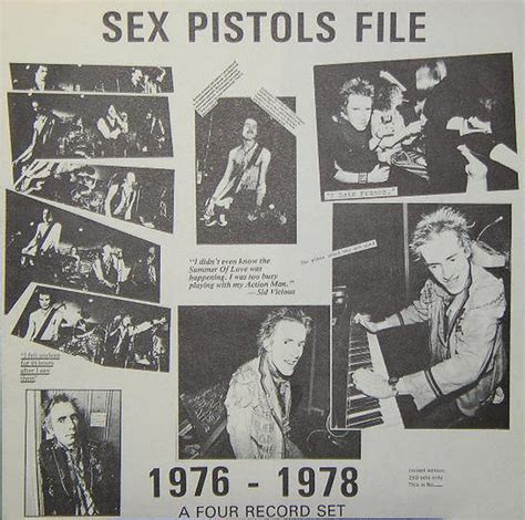 Sex Pistols File 1976 1978 De Sex Pistols 1980 33T X 5 Not On Label Sex Pistols