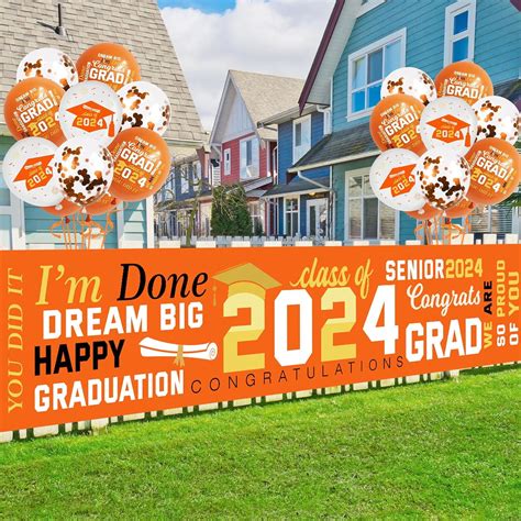 2024 Graduation Decorations Class Of 2024 Banner