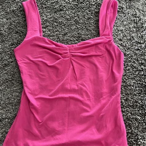Hot Pink Tank Top Crop Top Depop