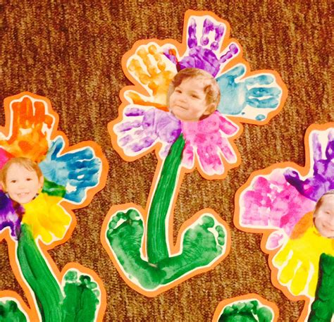 Flower Handprint Crafts For Kids