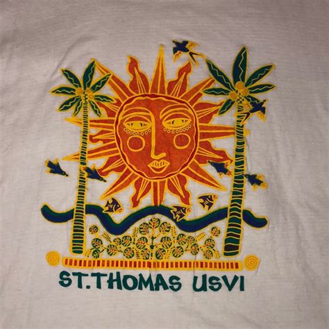 Vintage St Thomas Us Virgin Islands Mens Tee Shirt Gem