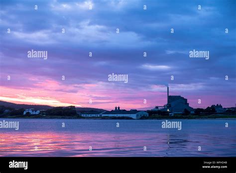 Sunset At Port Ellen Islay Stock Photo Alamy