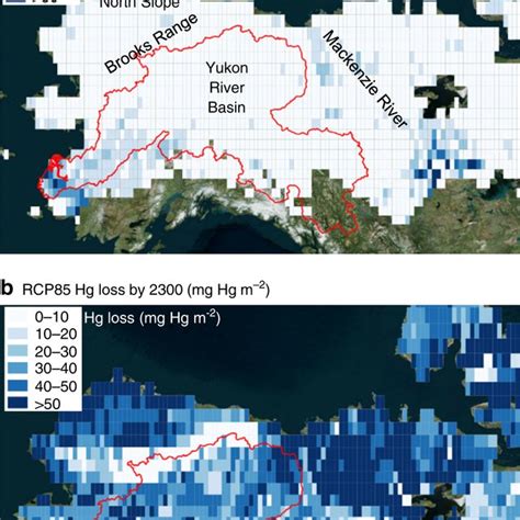 Cumulative Mercury Hg Loss Per Area By 2300 Total Hg Loss Is Net