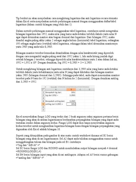 Tip Berikut Ini Akan Menjelaskan Cara Menghitung Logaritma Dan Anti