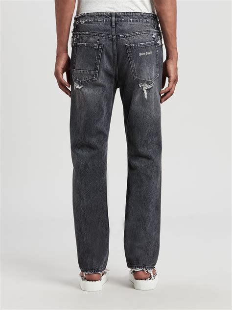 Destroyed Jeans in black - Palm Angels® Official