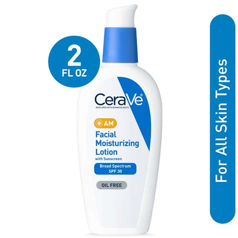 CeraVe AM Face Moisturizer Lotion with Sunscreen SPF 30, 2 fl oz