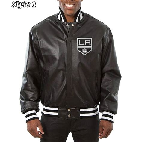 Varsity Bomber Black Los Angeles Kings Leather Jacket - Jackets Masters