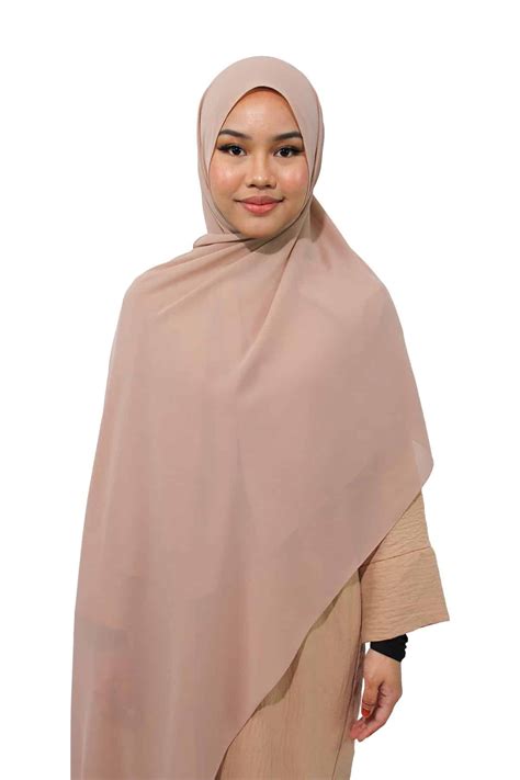 Chiffon Hijab Nude Pink Rabaya Modest Wear Premium Hijabs UK
