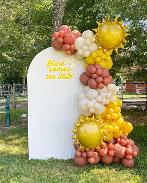 Retro Nude Orange Yellow Balloon Garland Arch Kit For Baby Shower