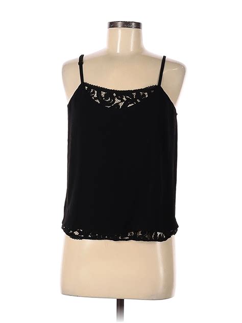 Rachel Rachel Roy 100 Polyester Black Sleeveless Blouse Size M 78