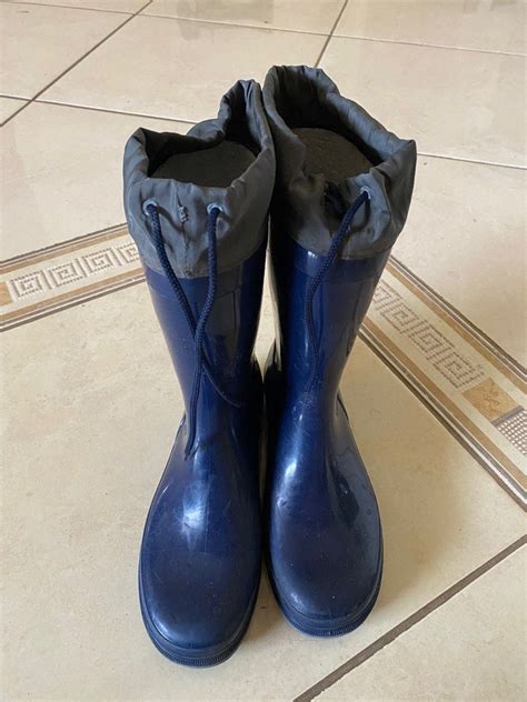 Blue Boots Womens Fashion Footwear Boots On Carousell