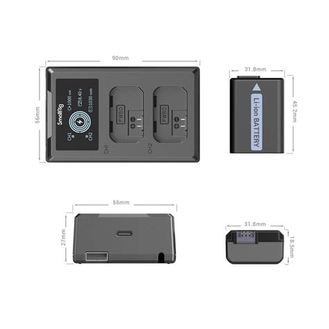 Smallrig Np Fw Camera Battery And Charger Kit